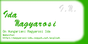 ida magyarosi business card